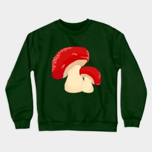 Cute Mushrooms with Red Caps Crewneck Sweatshirt